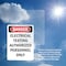 Signmission Portrait Electrical Testing Authorized Only Danger Sign, Vinyl Decal, 3.5in W x 5in L, 2PK OS-2PACK-DS-D-35-V-1786 - alternate 3